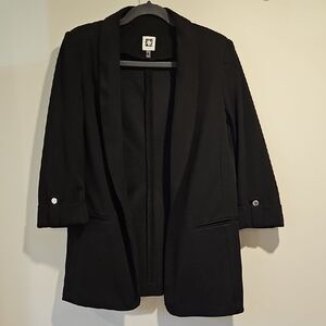 Anne Klein Black Blazer with Gold Button Accents Size Medium